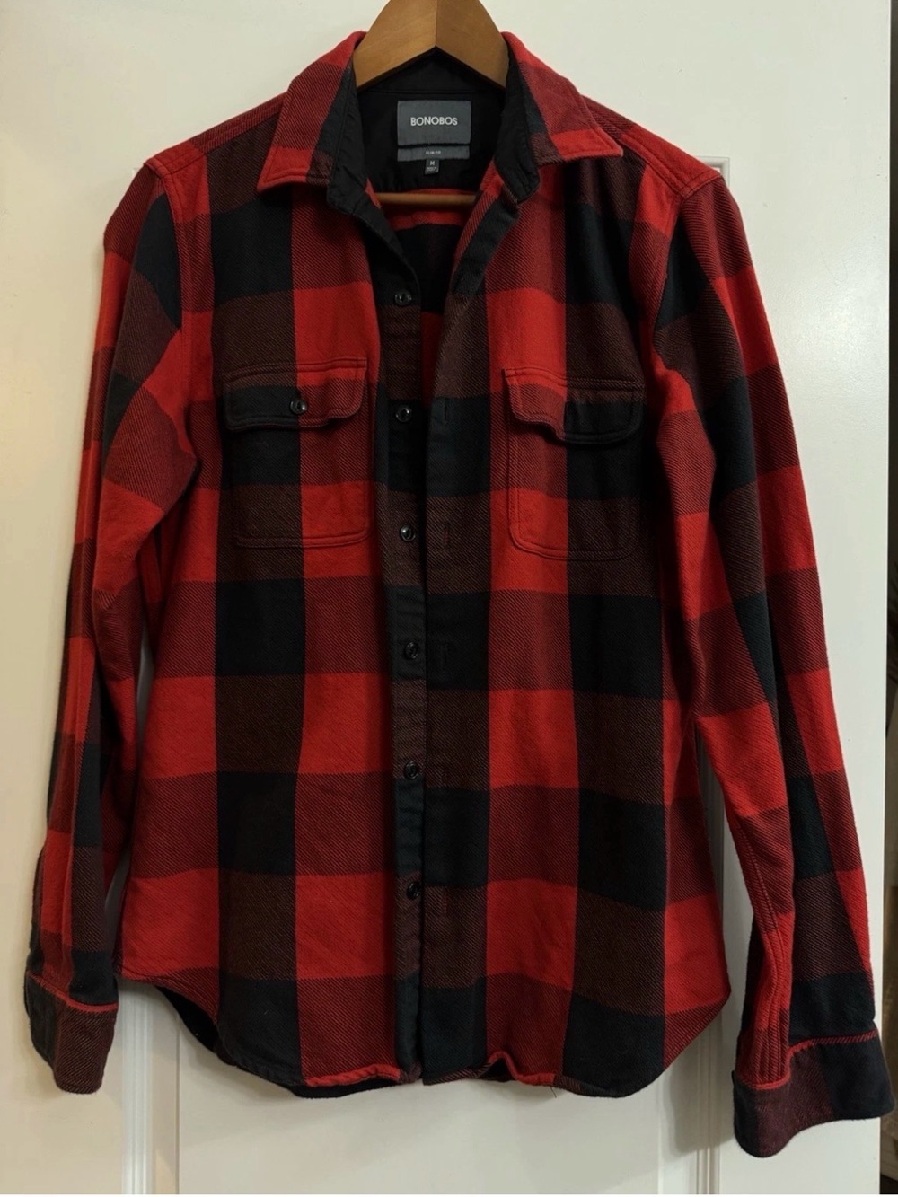 Bonobos Red and Black Buffalo Plaid Button-Down Shirt